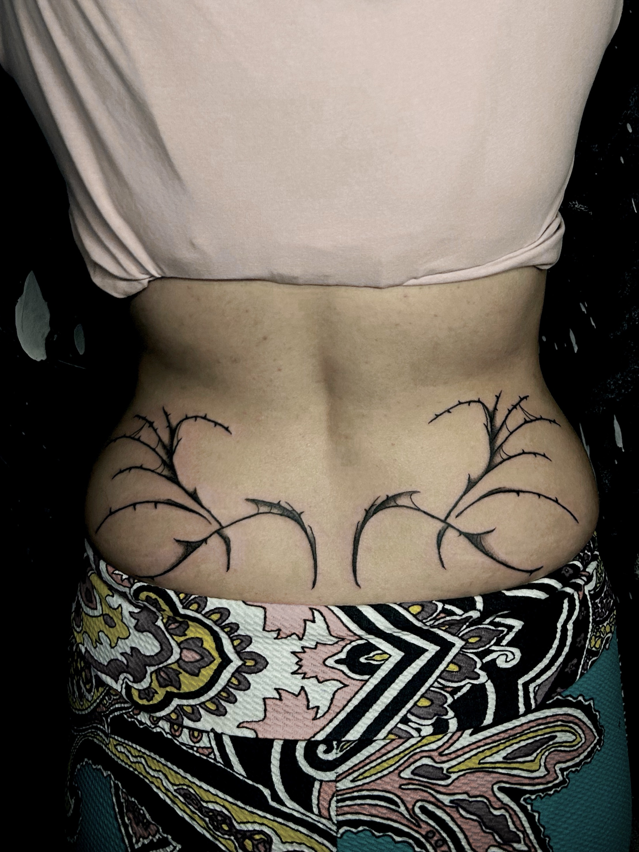Thorn work across the lower back